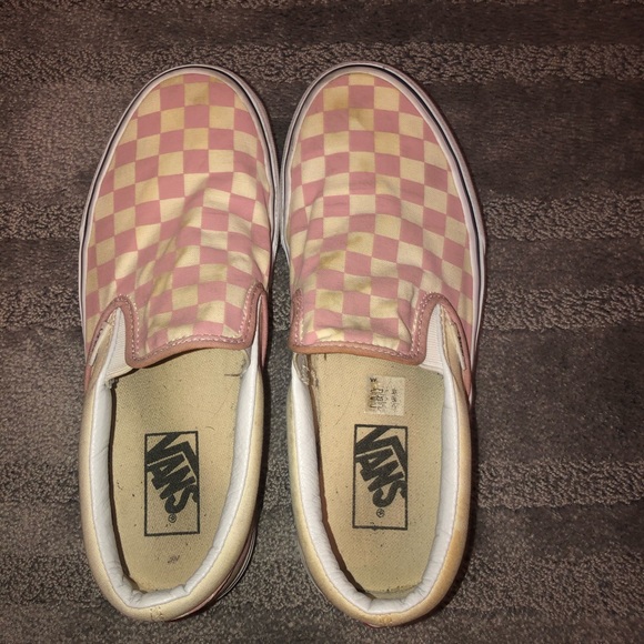 pink and cream vans